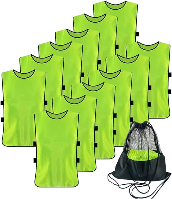 12 Pack Training Pinnies Scrimmage Vests