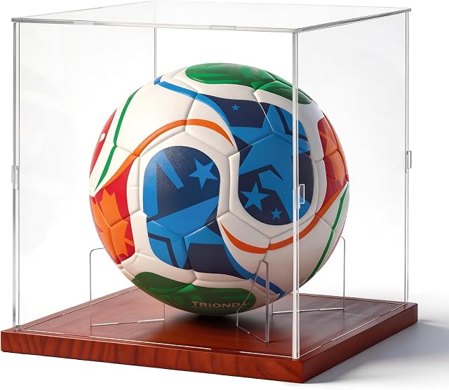 Soccer Ball Display Case Acrylic Holder